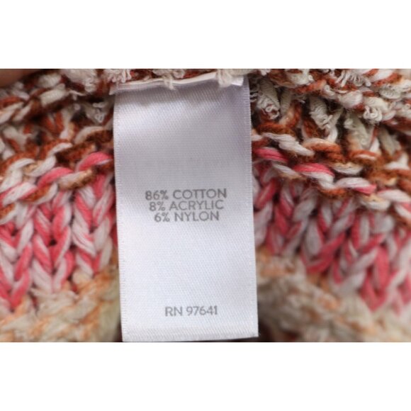 J.Jill 3D Knit Striped Short Sleeve Open Front Sweater-Size Medium-Soft-Hippie - Picture 7 of 11